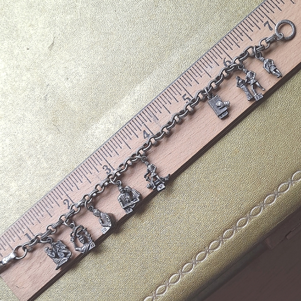 Vintage Coro 10 Comandments Charm Bracelet